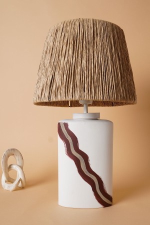 Vierge Handmade Ceramic Lampshade White Wicker