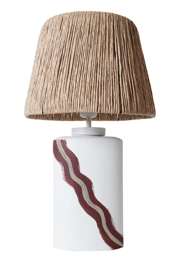 Vierge Handmade Ceramic Lampshade White Wicker