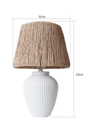 Modern Desir Handmade Ceramic Lampshade White Wicker