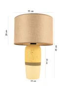 Tachete Ceramic Lampshade Yellow Grey