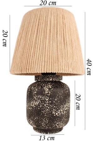 Durable Ceramic Lampshade Black Cream