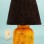 Poussin Ceramic Lampshade Orange Brown