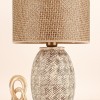 Riche Ceramic Lampshade Cream Coffee Wicker