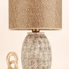 Riche Ceramic Lampshade Cream Coffee Wicker