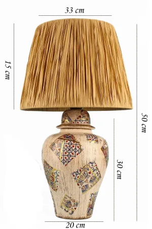 Asie Patterned Ceramic Lampshade Cream Asie Patterned Ceramic Lampshade Cream
