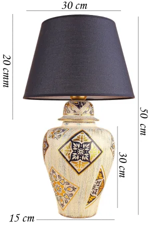 Mer Patterned Ceramic Lampshade Navy Blue Mer Patterned Ceramic Lampshade Navy Blue