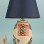 Cement Patterned Lampshade Navy Blue