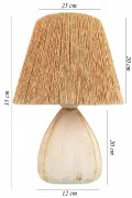 Serre Handmade Ceramic Lampshade Natural