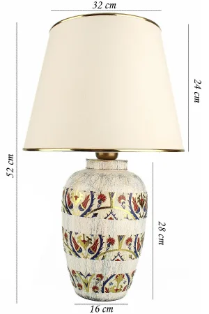 Hiver Patterned Handmade Ceramic Lampshade Colorful Hiver Patterned Handmade Ceramic Lampshade Colorful