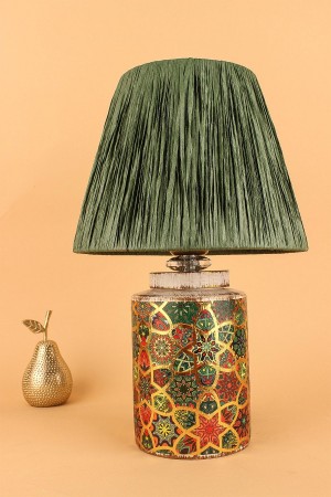 Timide Patterned Handmade Ceramic Lampshade Green
