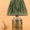 Timide Patterned Handmade Ceramic Lampshade Green