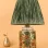 Timide Patterned Handmade Ceramic Lampshade Green