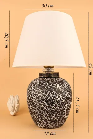 Rapide Handmade Ceramic Lampshade Black and White Rapide Handmade Ceramic Lampshade Black and White