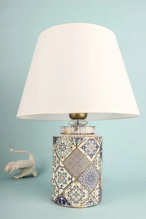 Lent Patterned Handmade Ceramic Lampshade White