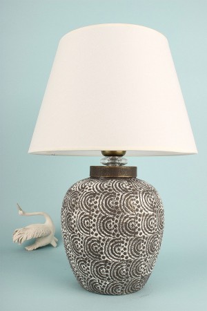 Planate Handmade Ceramic Lampshade Gray White