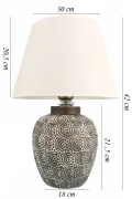Planate Handmade Ceramic Lampshade Gray White