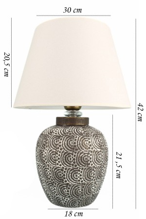 Planate Handmade Ceramic Lampshade Gray White