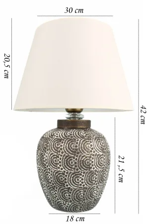 Planate Handmade Ceramic Lampshade Gray White Planate Handmade Ceramic Lampshade Gray White