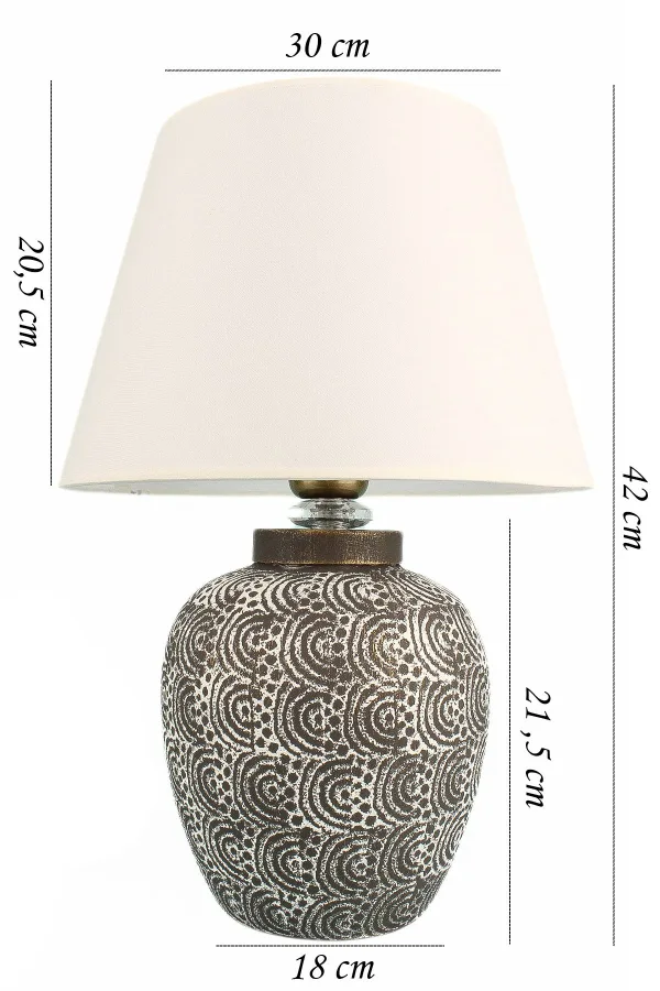 Planate Handmade Ceramic Lampshade Gray White