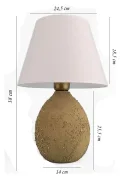 Plus Handmade Ceramic Lampshade Brown-white