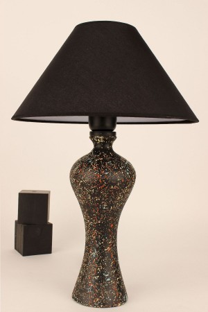 Triste Handmade Ceramic Lampshade Black