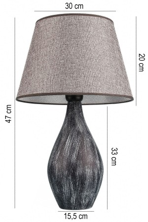Seigle Handmade Ceramic Lampshade Gray