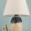 Reflechi Handmade Ceramic Lampshade Navy Blue-Cream