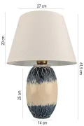 Reflechi Handmade Ceramic Lampshade Navy Blue-Cream Buy Reflechi Handmade Ceramic Lampshade Navy Blue-Cream