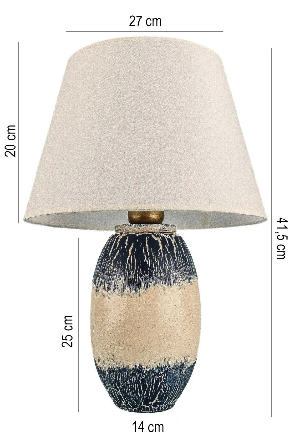 Reflechi Handmade Ceramic Lampshade Navy Blue-Cream Buy Reflechi Handmade Ceramic Lampshade Navy Blue-Cream