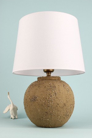 Clair Handmade Ceramic Lampshade Brown White