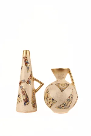 Festin 2-Piece Handmade Decorative Ceramic Vase
