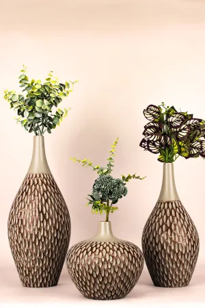 Naturacraft Handmade Decorative Ceramic 3-Piece Vase