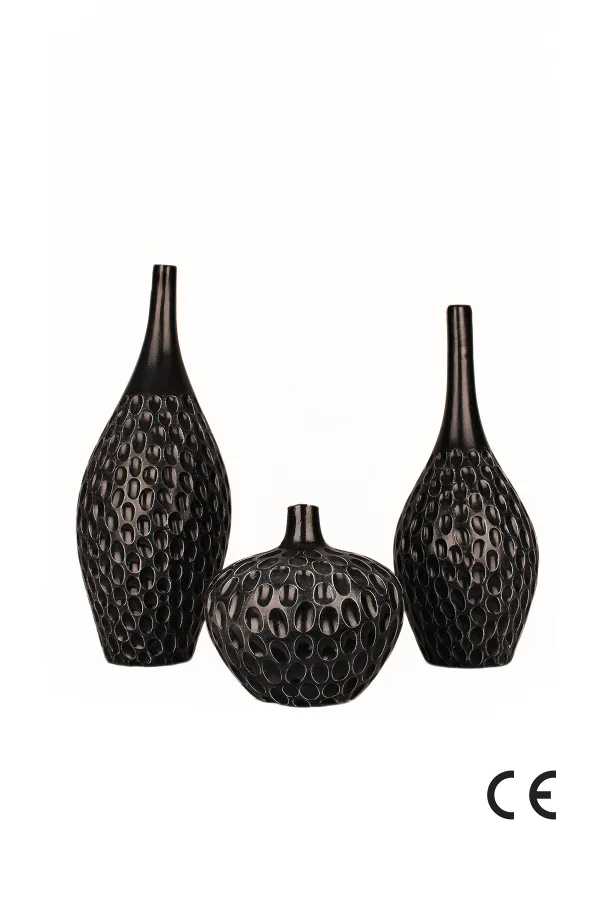 Lucerno Handmade Decorative Ceramic 3-Piece Vase Set