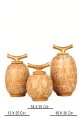 Trivora Handmade Decorative Ceramic Vase Trivora Handmade Decorative Ceramic Vase