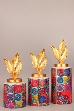 Vistara Handmade Dekoratif Seramik 3'lü Set Vazo