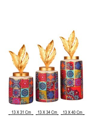 Vistara Handmade Dekoratif Seramik 3'lü Set Vazo