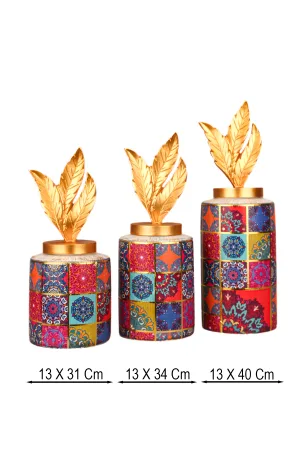 Vistara Handmade Decorative Ceramic 3-Piece Vase Set