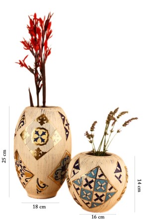 Sentiment Set of 2 Ceramic Vase