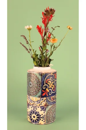 Mixte Patterned Ceramic Vase Colorful