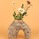 Moleter Vase Gray Brown Gold