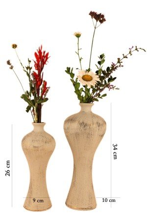 Journal 2 Li Set Beige Gold Vase