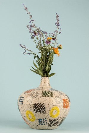 Miserable Handmade Ceramic Patterned Vase