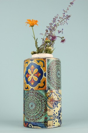 Marcher Handmade Ceramic Patterned Vase