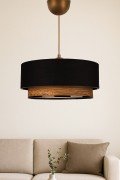 NoirWood Single Pendant Chandelier