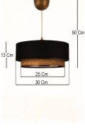 NoirWood Single Pendant Chandelier