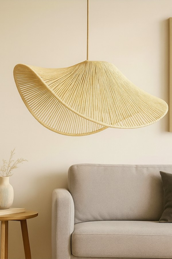 Charmelle Handmade Single Pendant Chandelier Ecru Charmelle Handmade Single Pendant Chandelier Ecru