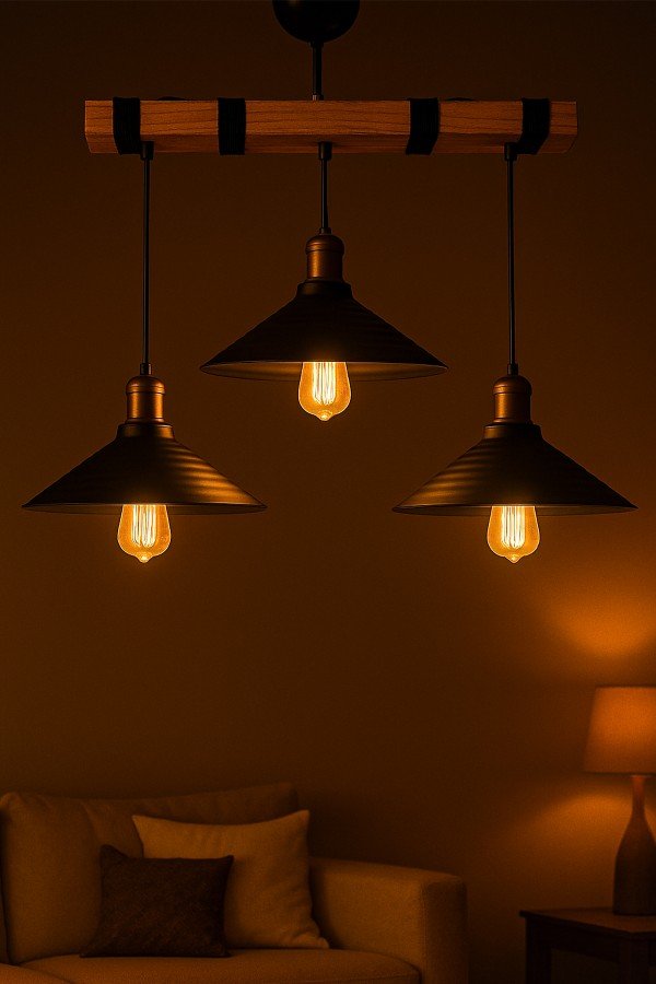 Voltira 3-Way Wooden Chandelier Voltira 3-Way Wooden Chandelier