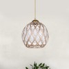 New Balle Double Wrap White - Silver Ball Chandelier