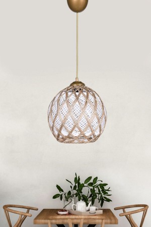 New Balle Double Wrap White - Silver Ball Chandelier