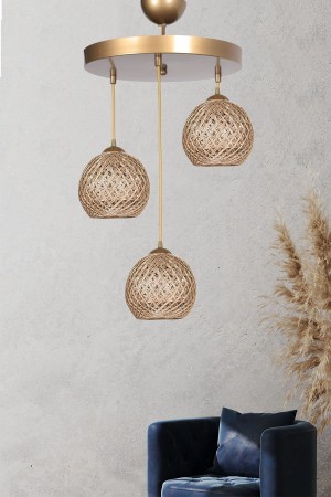 Crayon 3-Piece Chandelier Gold
